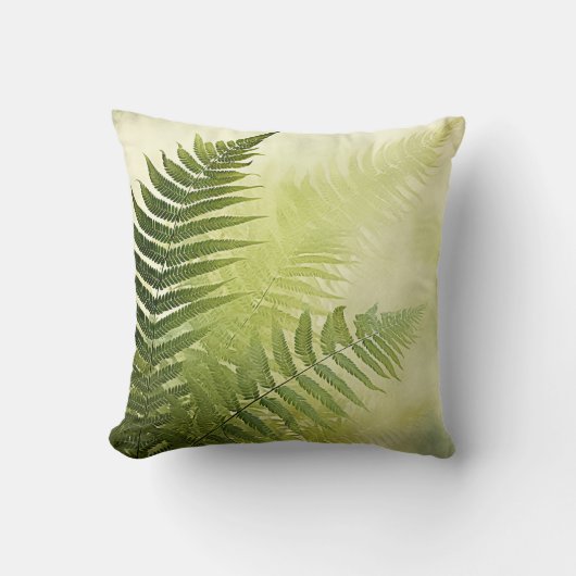 Feuilles doux Crème verte Jeu Coussin de coussin (Recto)