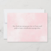 Feuilles élégantes de verdure Merci aquarelle rose (Dos)