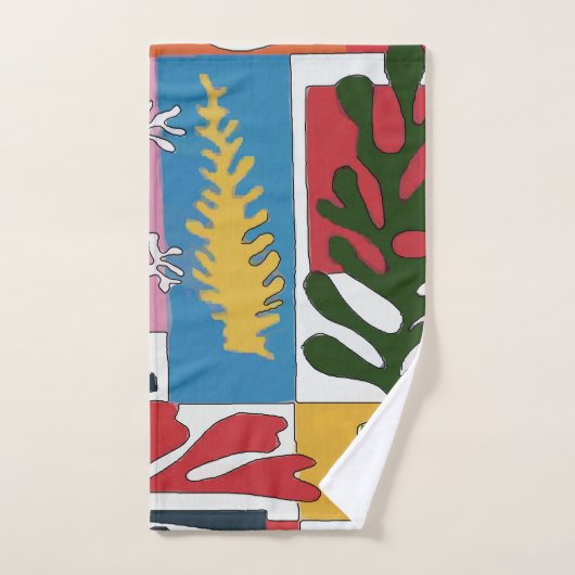 Feuilles en Abstrait, ajouter du texte (Serviette à main)