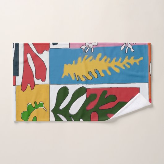 Feuilles en Abstrait, ajouter du texte (Serviette à main)