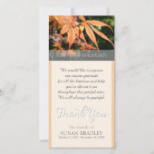 Feuilles en Automne Sympathie Merci carte photo (Devant)