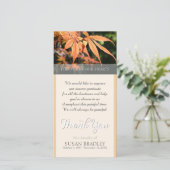 Feuilles en Automne Sympathie Merci carte photo (Debout devant)