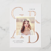 Feuilles en boîte à lettres | Faire-part d'obtenti (Recto)