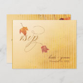 Feuilles en chute - Automne RSVP Réponse Cartes po (Devant / Derrière)