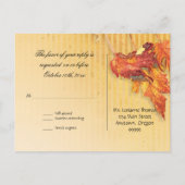 Feuilles en chute - Automne RSVP Réponse Cartes po (Dos)