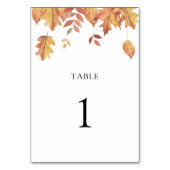 Feuilles en chute - numéro de table mariage (Par défaut)