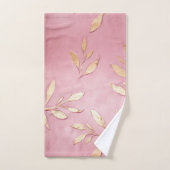 Feuilles en or rose Glam (Serviette à main)