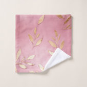 Feuilles en or rose Glam (Gant de toilette)