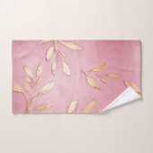 Feuilles en or rose Glam (Serviette à main)