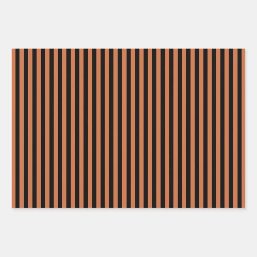 Feuilles en papier à rayures orange et noire (Devant 3)