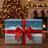 Feuilles en papier d'enveloppement de plage Turquo