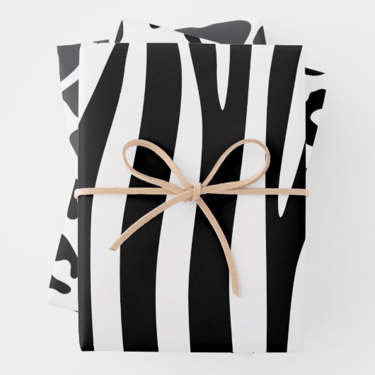 Feuilles Envelopper papier Zebra Leopard Giraffe P (En situation)