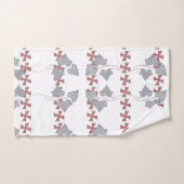 Feuilles Et Astérisques Blancs (Serviette à main)