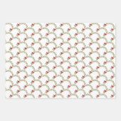 Feuilles et baies de houx avec Cardinal rouge Noël (Devant 3)