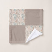 Feuilles Et Fleurs Colorées Motif En Conception Si (Gant de toilette)