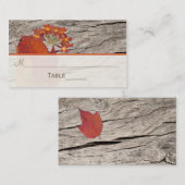 Feuilles et fleurs d'automne séchées Cartes de pla (Devant / Derrière)