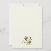 Feuilles et fleurs Invitation à la couronne (Dos)