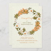 Feuilles et fleurs Invitation à la couronne (Devant / Derrière)