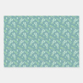 Feuilles et fleurs Vert bleu (Devant)