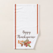 Feuilles et glands d'automne personnalisés (Serviette à main)