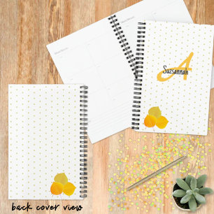 Feuilles et Motif de point de polka de monogramme