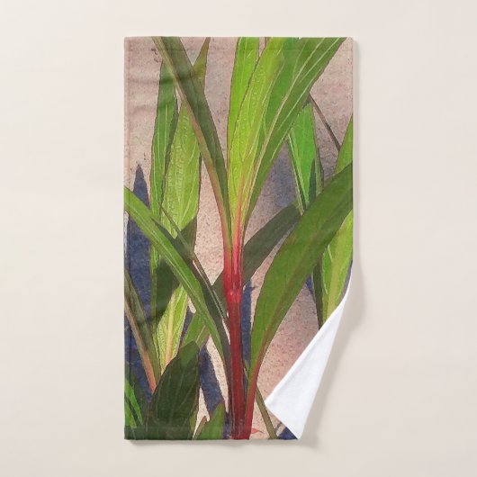 Feuilles et ombres (Serviette à main)