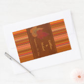 Feuilles et rayures d'automne Étiquette à vin (Enveloppe)