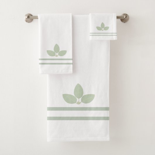 Feuilles et rayures de Bay Laurel en blanc (En situation)