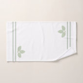Feuilles et rayures de Bay Laurel en blanc (Serviette à main)