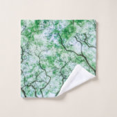 Feuilles et succursales élégants mais Éffrayants | (Gant de toilette)