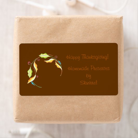 Feuilles ~ Étiquette Jar (En situation)