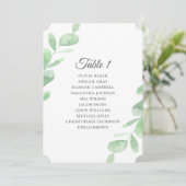 Feuilles eucalyptus. Cartes de sièges Mariages sim (Debout devant)