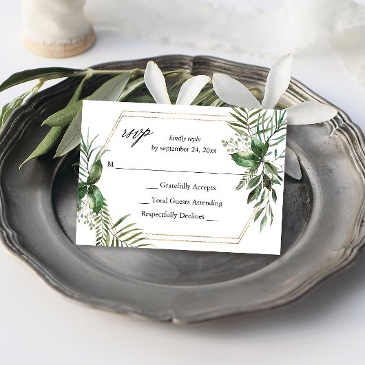 Feuilles & Eucalyptus Or sans RSVP de repas