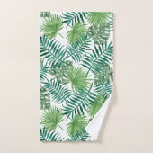 Feuilles exotiques verts (Serviette à main)