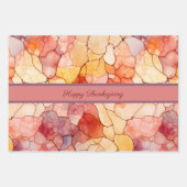 Feuilles festifs Terrazzo Effet Nom personnalisé (Devant 3)