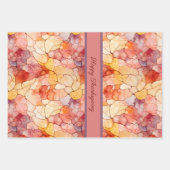 Feuilles festifs Terrazzo Effet Nom personnalisé (Devant)