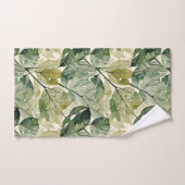 Feuilles filmes en Sage et Turquoise (Serviette à main)