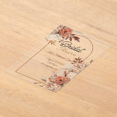 Feuilles floraux automne nuptiale invitation de do (Poser)