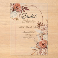Feuilles floraux automne nuptiale invitation de do