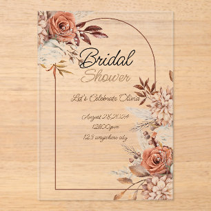 Feuilles floraux automne nuptiale invitation de do