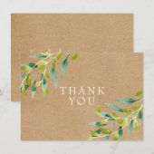 Feuilles fraîches de prairie Merci Rustic Kraft (Devant / Derrière)