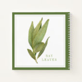 FEUILLES FRESH BAY 8.5x8.5 Carnet spiral - Vert (Dos)