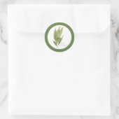 FEUILLES FREY BAY Petits Stickers ronds +texte Ver (Sac)