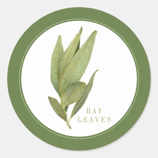 FEUILLES FREY BAY Petits Stickers ronds +texte Ver (Devant)