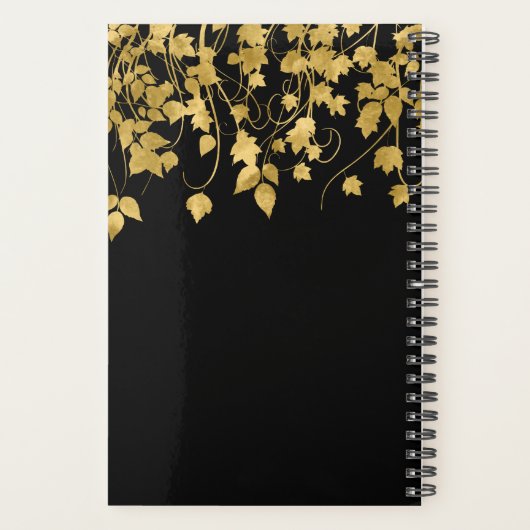 Feuilles Gold de luxe en noir (Dos)