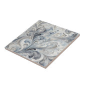 Feuilles gris Abstraits 3 Carreaux céramiques (Côté)