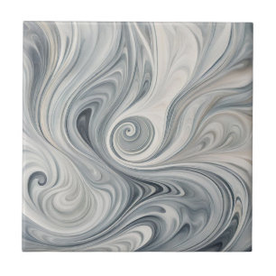 Feuilles gris Abstraits 4 Carreaux céramiques