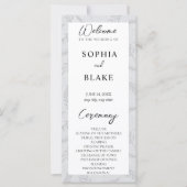 Feuilles gris clair et programme de mariage du feu (Devant)