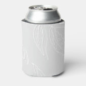 Feuilles gris et blanc Glacière de boîte/bouteille (Can Dos)