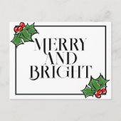 Feuilles Holly, baies Holly, cartes postales de va (Devant)